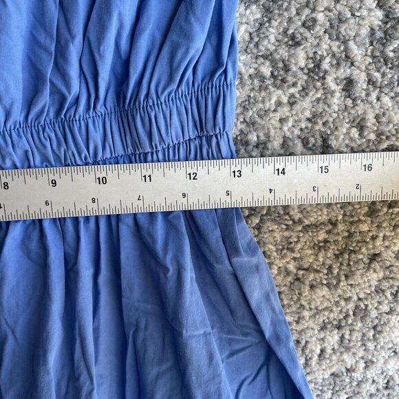 Steve Madden Leena Maxi Dress In Ultramarine Blue One Shoulder Small Ruffle - Picture 4 of 10